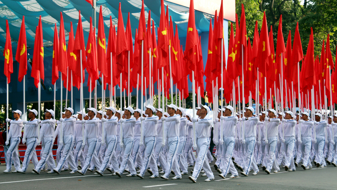 Ensayo general de la conmemoración de 40 años de la reunificación vietnamita